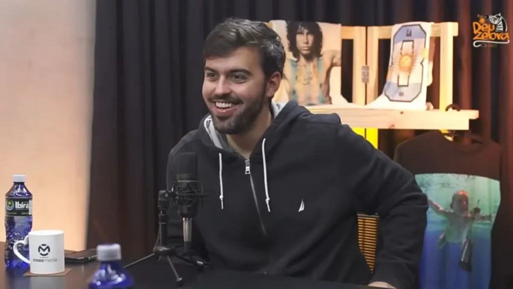 Luiz Fabiani no studio Deu Zebra