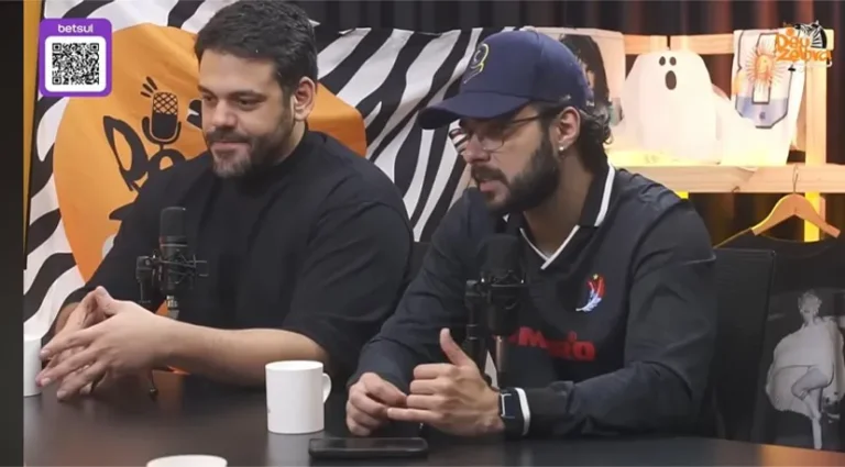FOTO: Rodolfo Gomes e Felipe Futeboteco no Studio Deu Zebra Cast